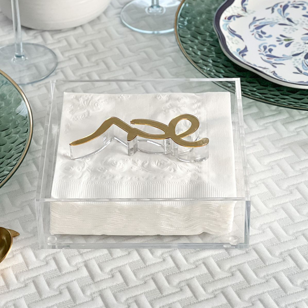 Napkin Holder With Shabbos Weight