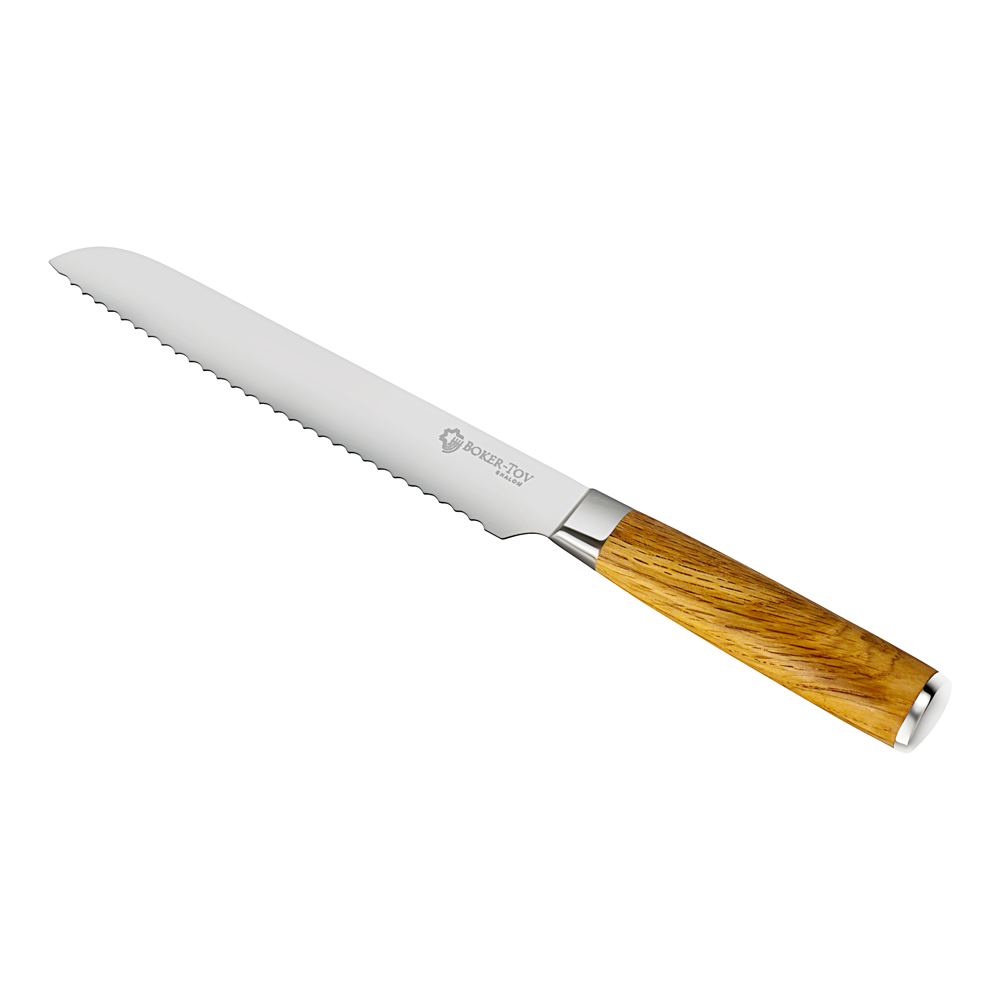 Bread Knife with Weathered Oak Handle