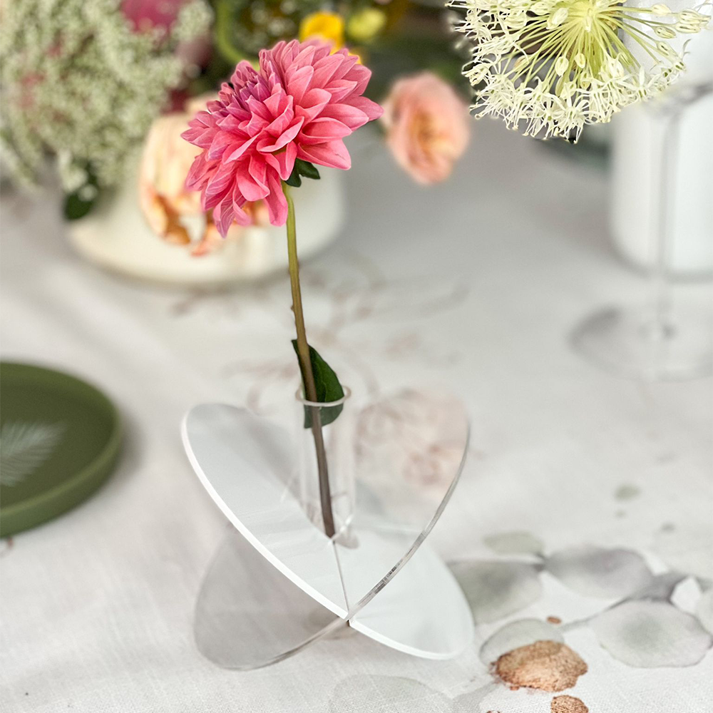 Individual Lucite Butterfly Vase