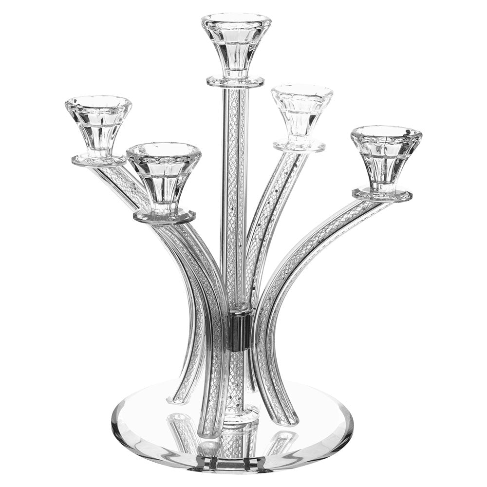 Crystal Candelabra with Inner Net Design 5 Arms
