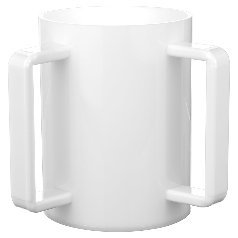 Lucite Wash Cup White With White Handle