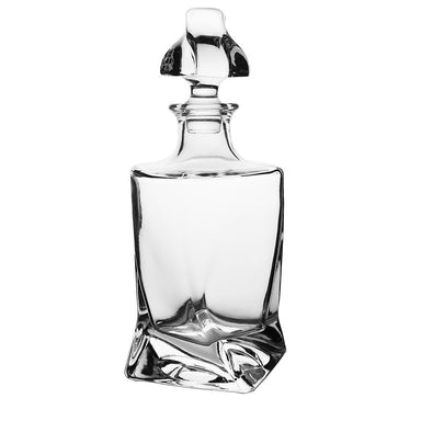 Abstract Designed Crystal Decanter with 6 Cups Set