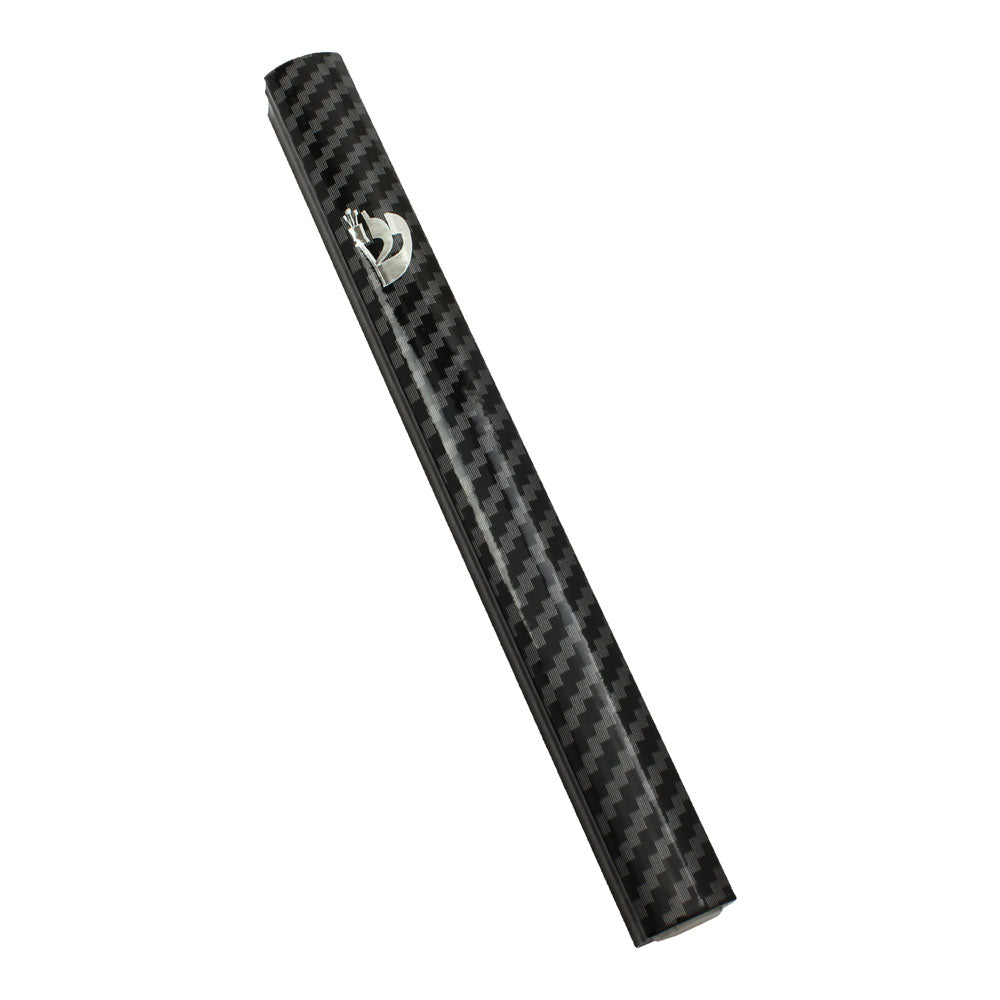 Aluminum Mezuzah Carbon Fiber Silver Shin