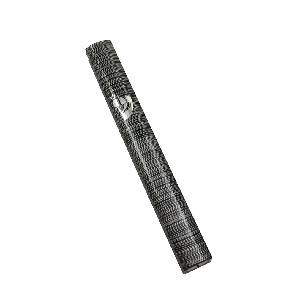 Aluminum Mezuzah Textured BLK with Silver Shin