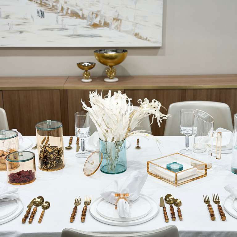 Amber Lucite Cookie Jars with Teal Lid