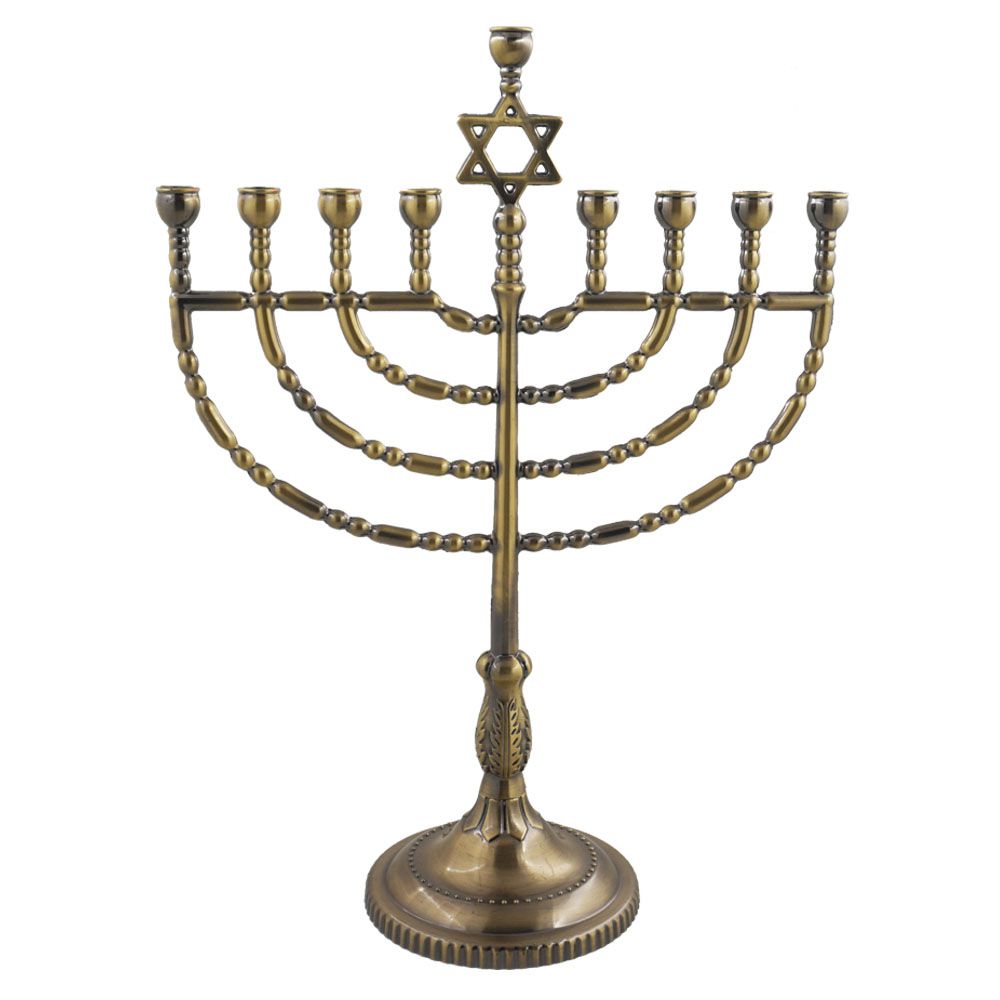 Aristocratic Metal Star of David Menorah