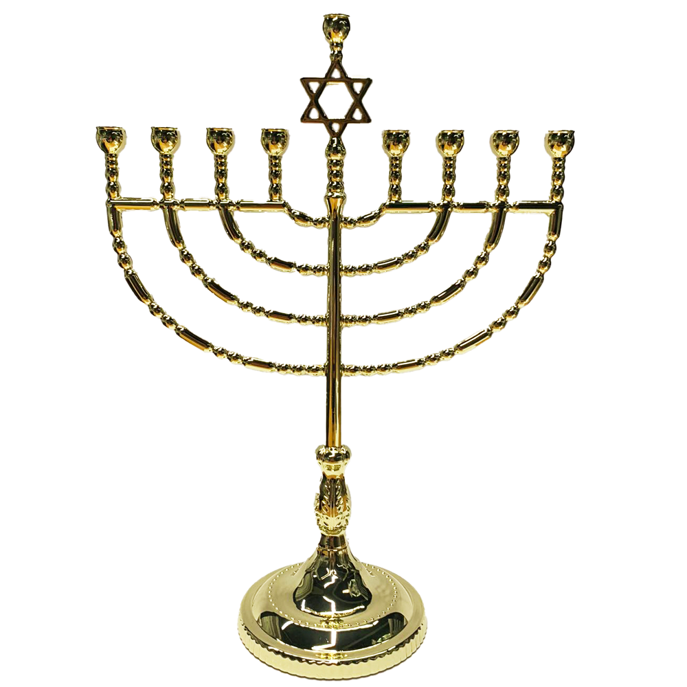 Aristocratic Metal Star of David Menorah