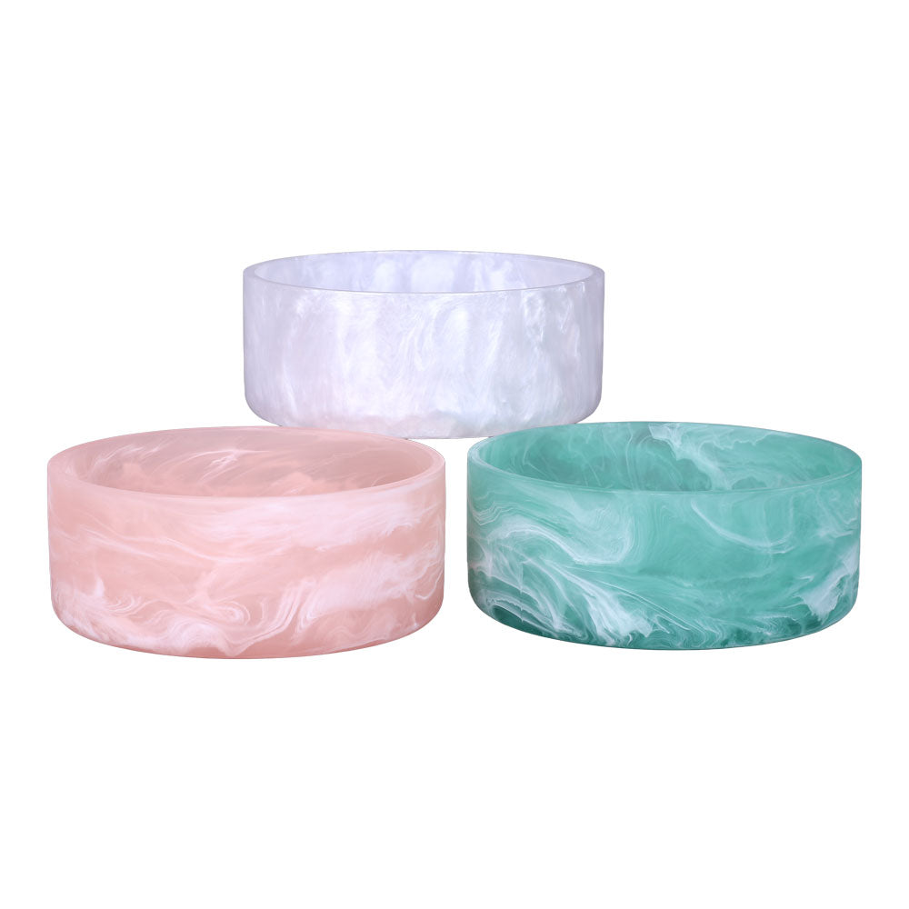 Resin White Pearl Salad Bowl