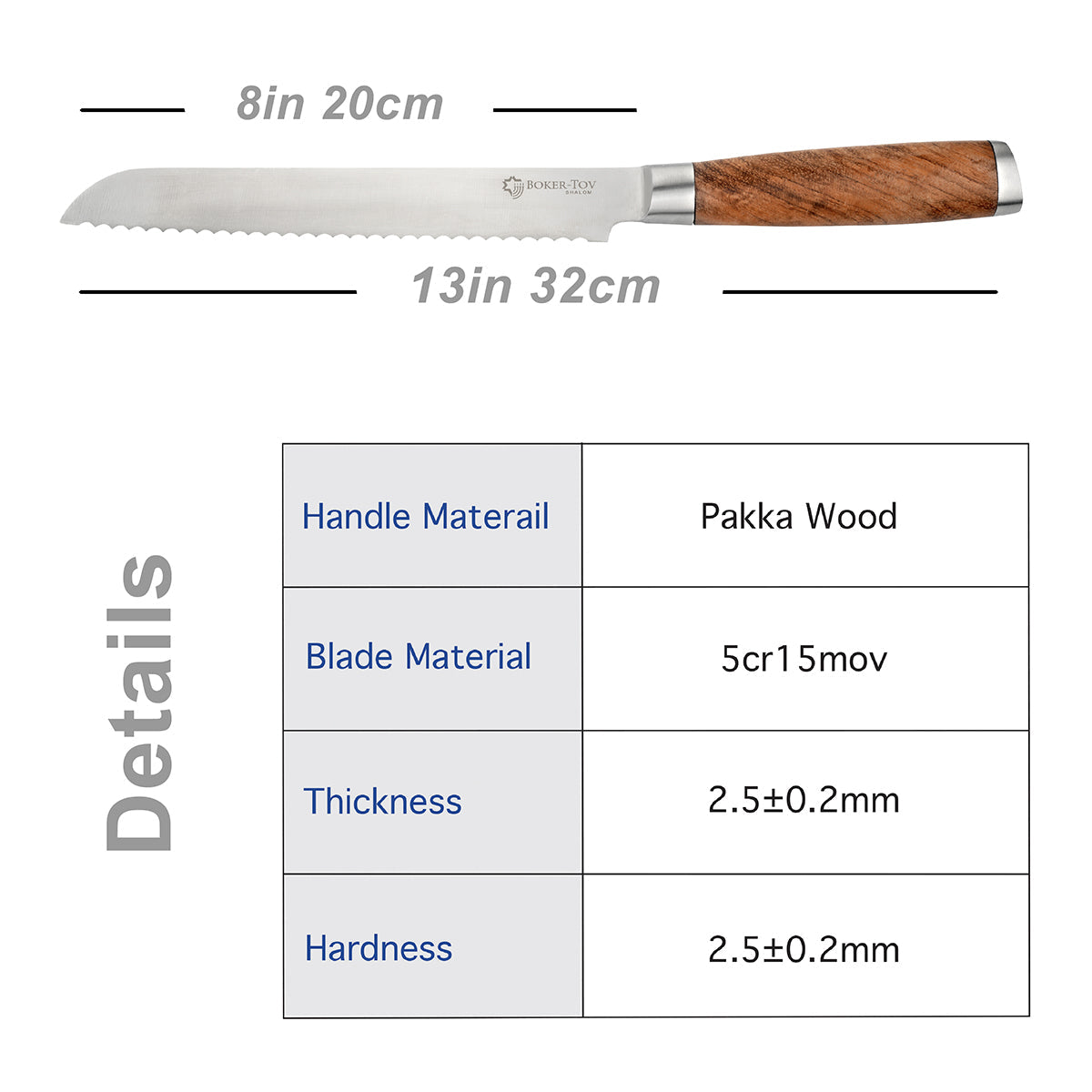 Bread Knife with Sandalwood Handle