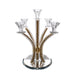 Crystal Candelabra Round Design - 5 Arm with Inner Gemstones