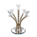 Crystal Candelabra Round Design - 5 Arm with Inner Gemstones