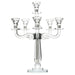 Crystal Candelabra with 6 Arms and Inner Gemstones