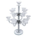 Crystal Candelabra with Crushed Inner Gemstones - 11 Arms