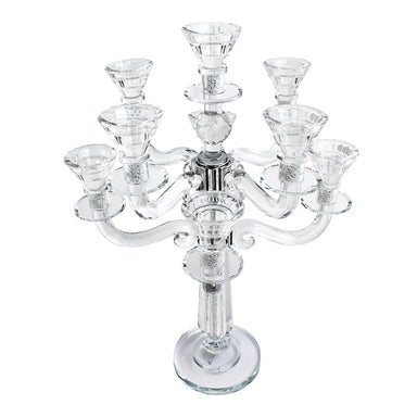 Crystal Candelabra with Inner Gemstones - 9 Arms