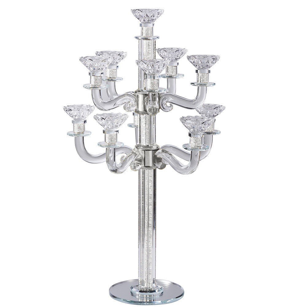 Crystal Candelabra with Mirrored Base 11 Arms