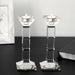 Crystal Candlesticks Square Design Set of 2 - Black