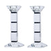 Crystal Candlesticks Square Design Set of 2 - Black