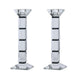 Crystal Candlesticks Square Design Set of 2 - Black