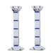 Crystal Candlesticks Square Design Set of 2 - Blue