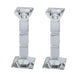 Crystal Candlesticks Square Design Set of Two