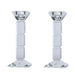 Crystal Candlesticks Square Design Set of Two