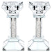 Crystal Candlesticks with Crushed Gemstones