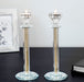 Crystal Candlesticks with Inner Net Diamond Design