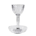 Crystal Kiddush Cup with Clear Gemstones within the Stem and Coordinating Tray