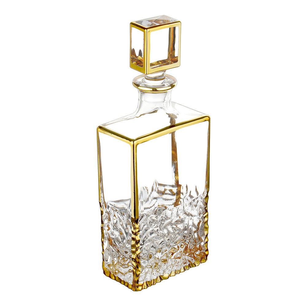 Detailed Designed Crystal Decanter with 6 Cups Set