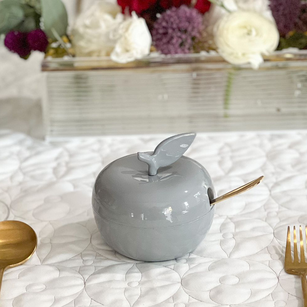 Enamel Apple Shaped Honey Dish