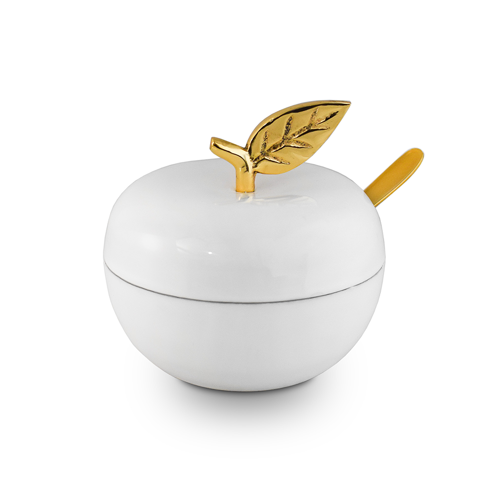 Enamel Apple Shaped Honey Dish