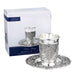 Exquisite Silver Plated Kiddush Cup with Coordinating Tray