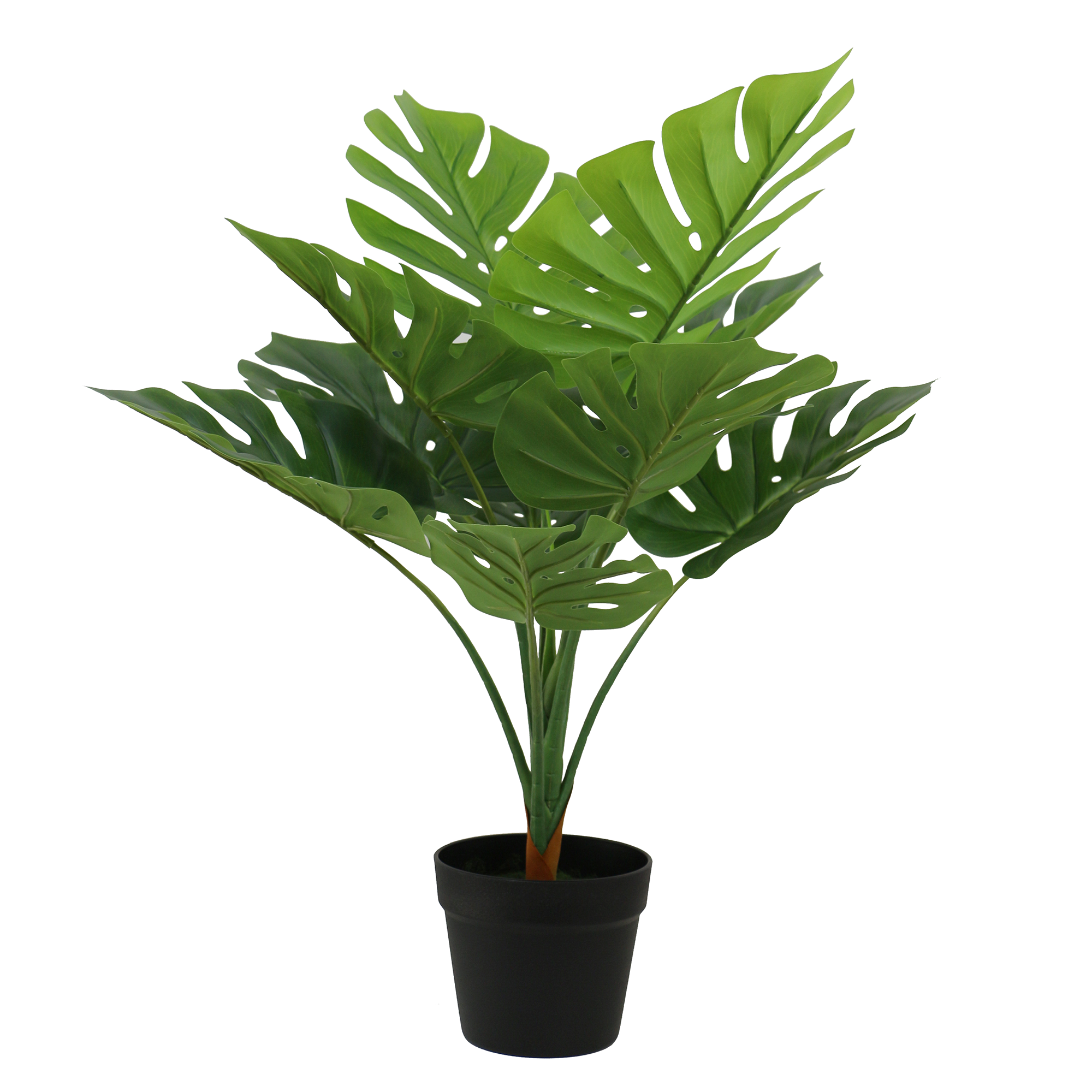 Lifelike Monstera Bonsai Leaves Tree Plant - Home Accent