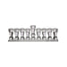 Flat Base Crystal Menorah