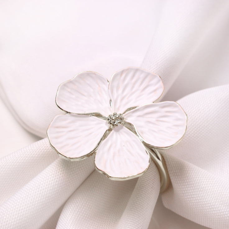 Flower Napkin Rings Set of 6