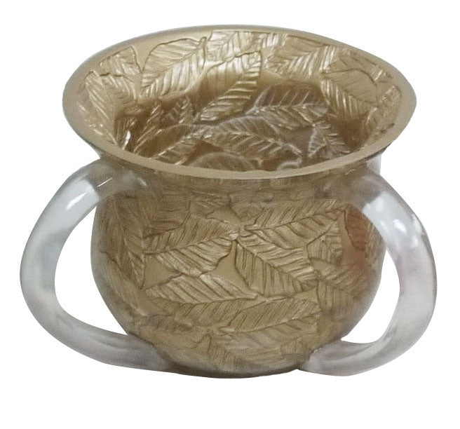 Gold Leaves Design Wash Cup