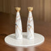 Gold Marble Candlesticks with Gold Holders