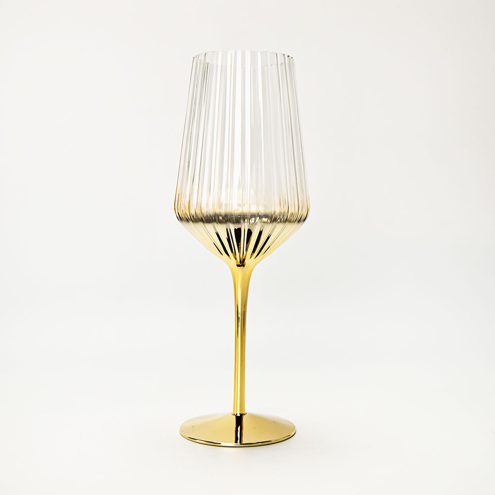 Gold Stained Stem Glasses 6pk