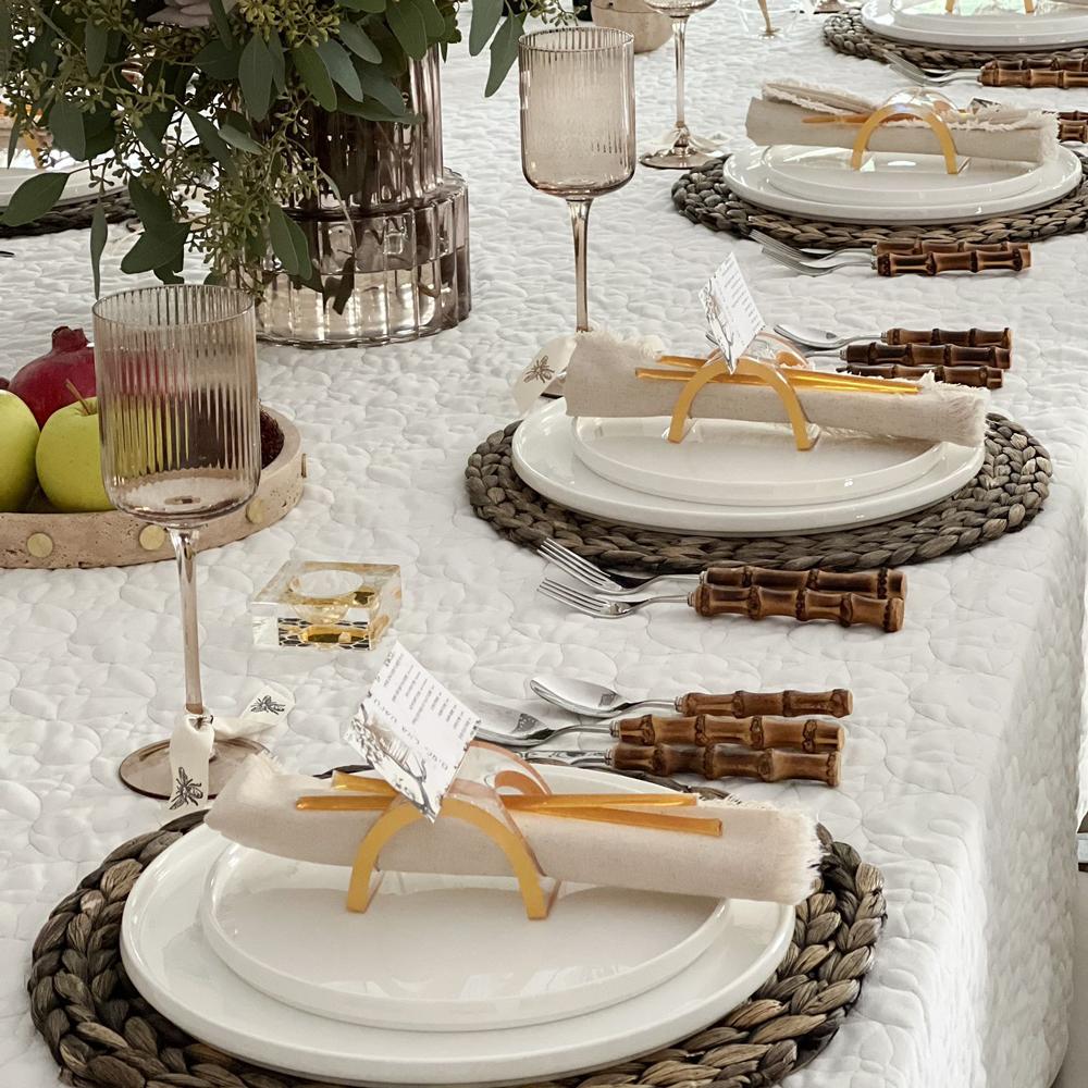 Simanim Place cards Toile design 4pk