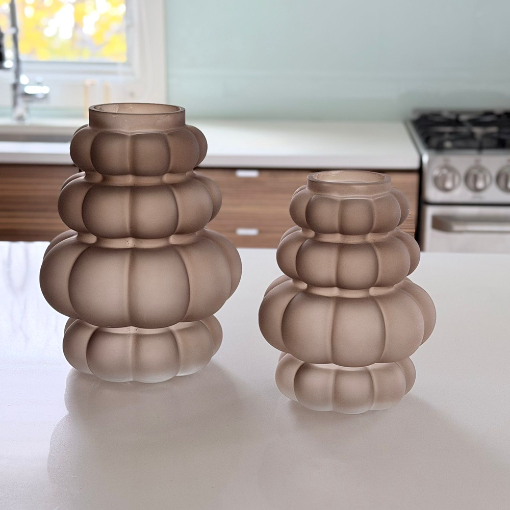 Frosted Bubble Shaped Vase