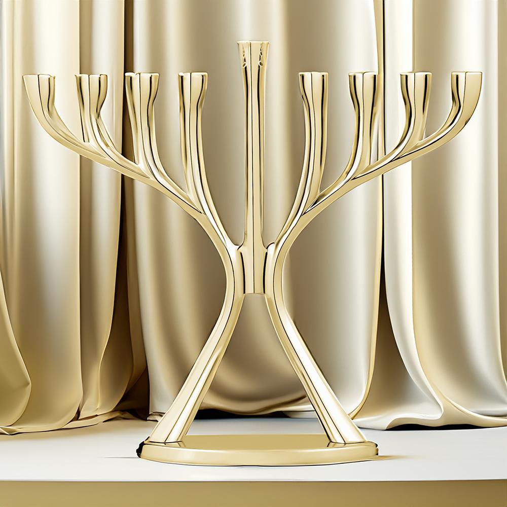 Elegant Metal Menorah