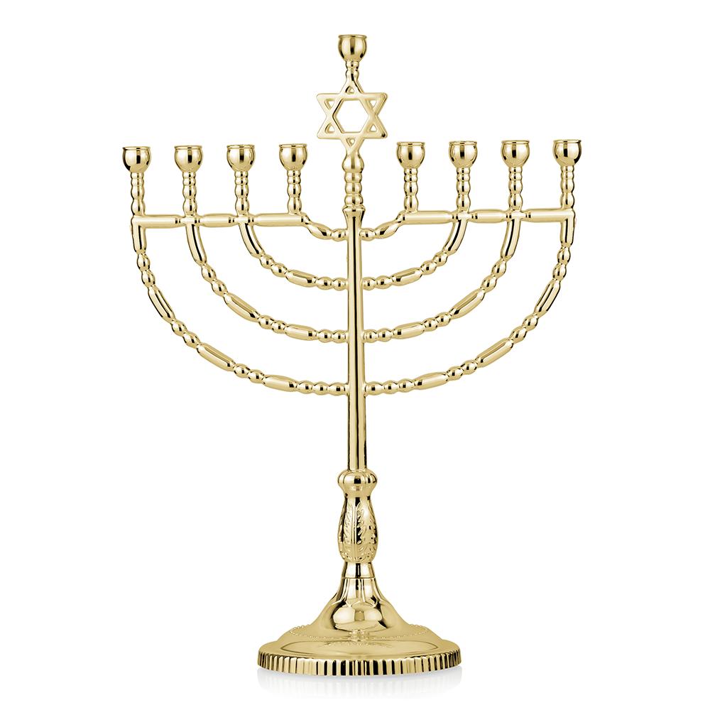 Aristocratic Metal Star of David Menorah