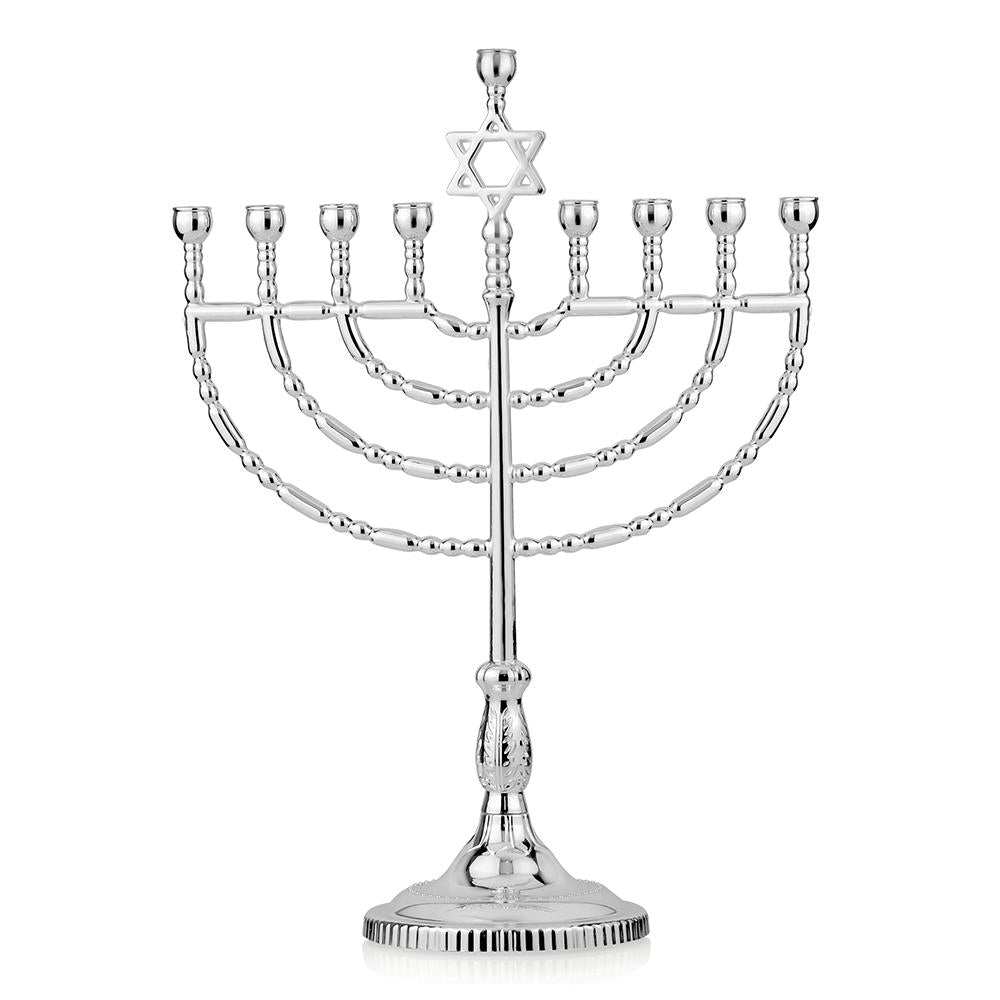 Aristocratic Metal Star of David Menorah