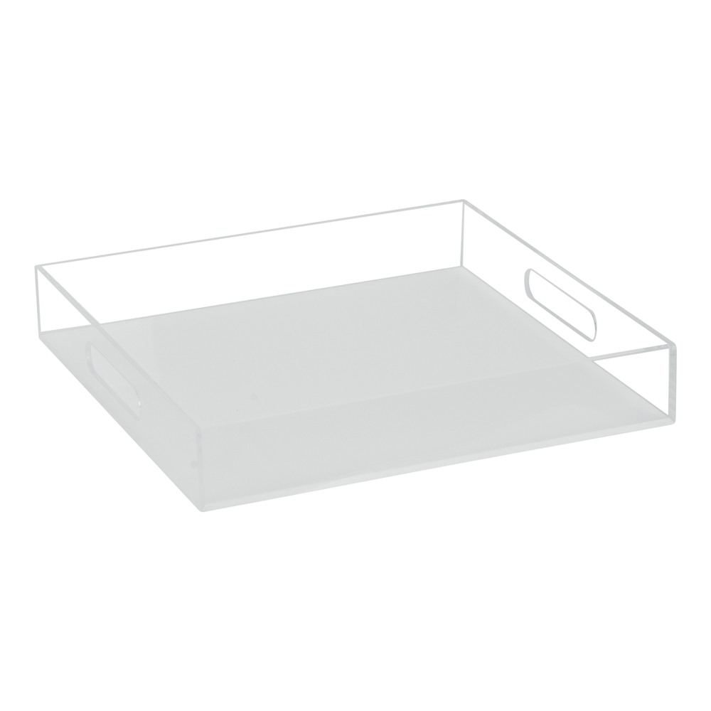 Lucite Tray with Clear Sides & Handles