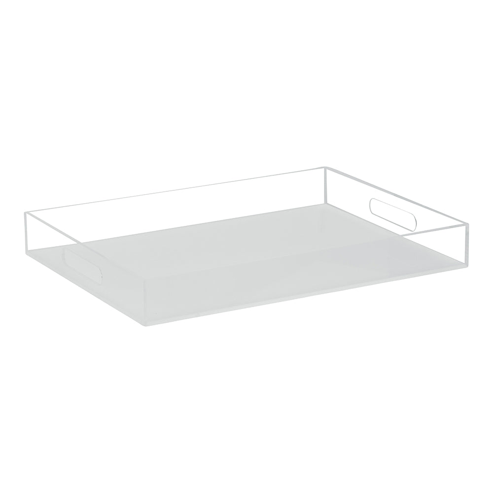 Lucite Tray with Clear Sides & Handles