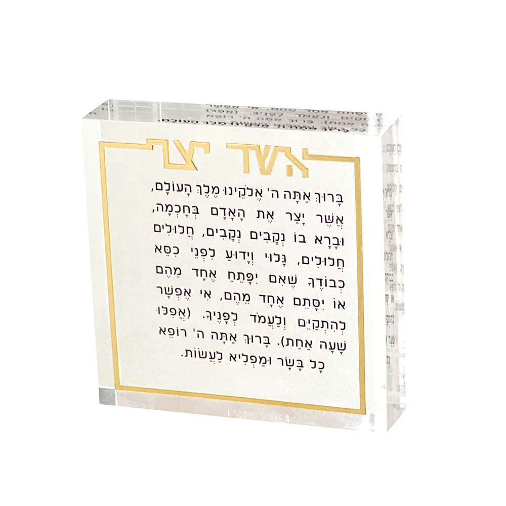 Lucite Asher Yatzar Block