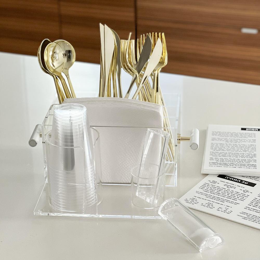 Lucite Caddy with 6 Birchas Hamazon Cards