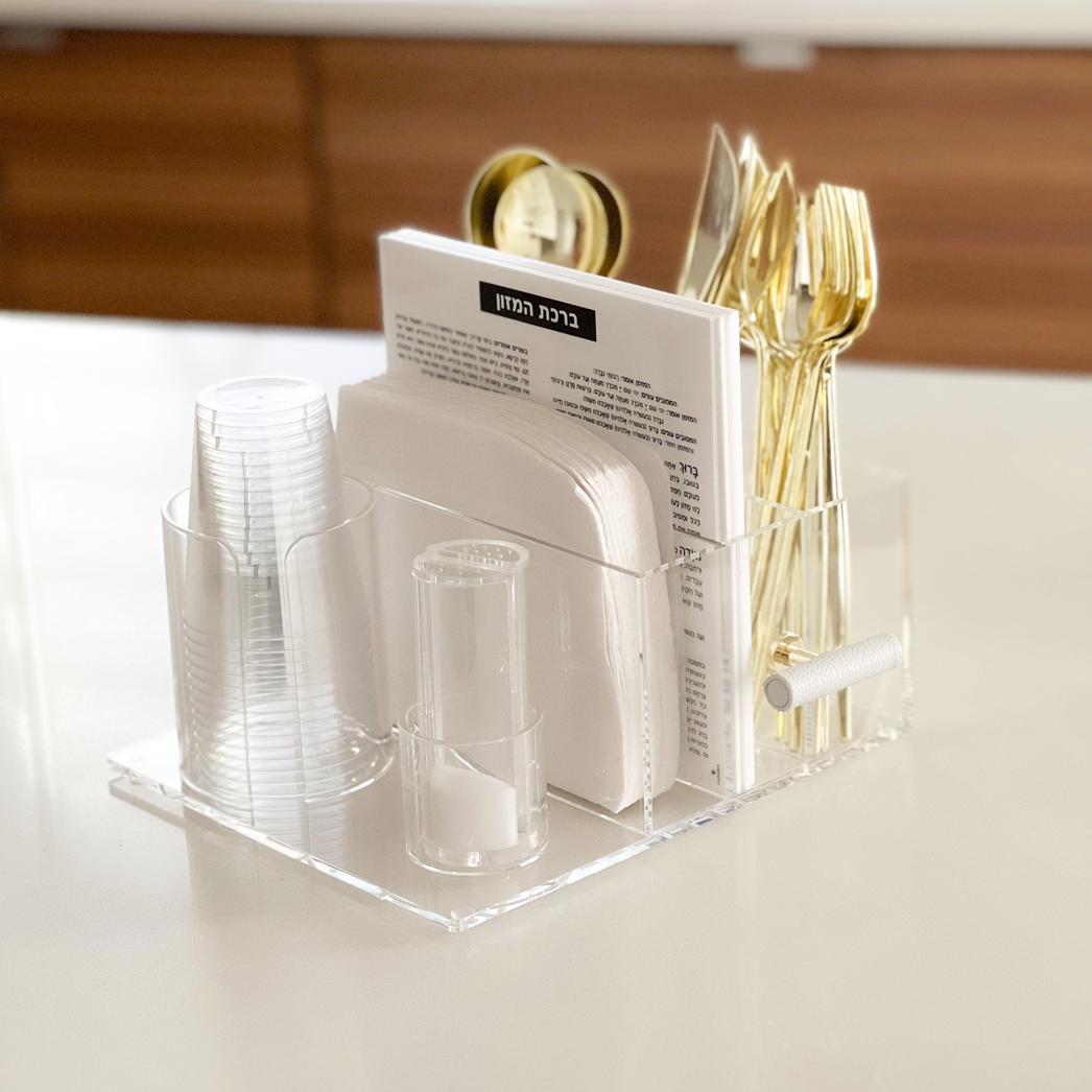 Lucite Caddy with 6 Birchas Hamazon Cards