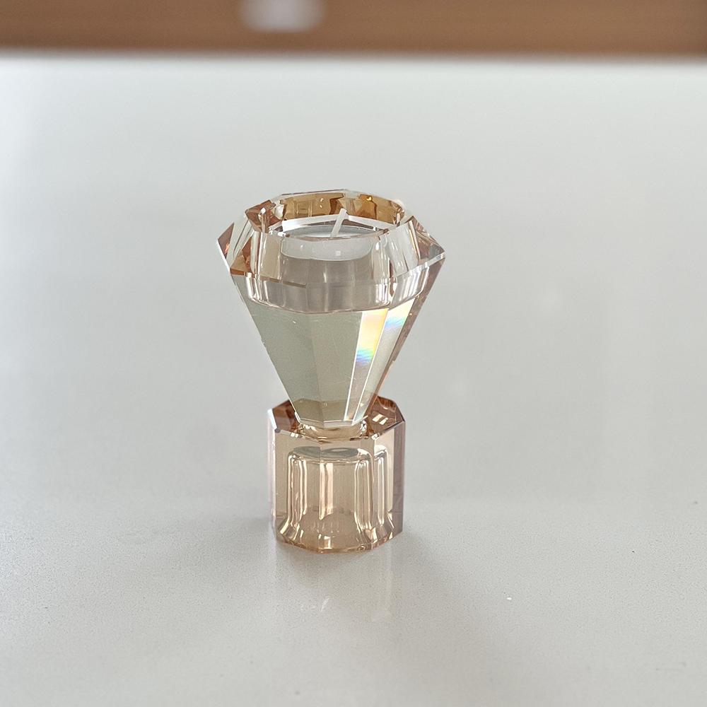 Double Ended Crystal Single Candlestick