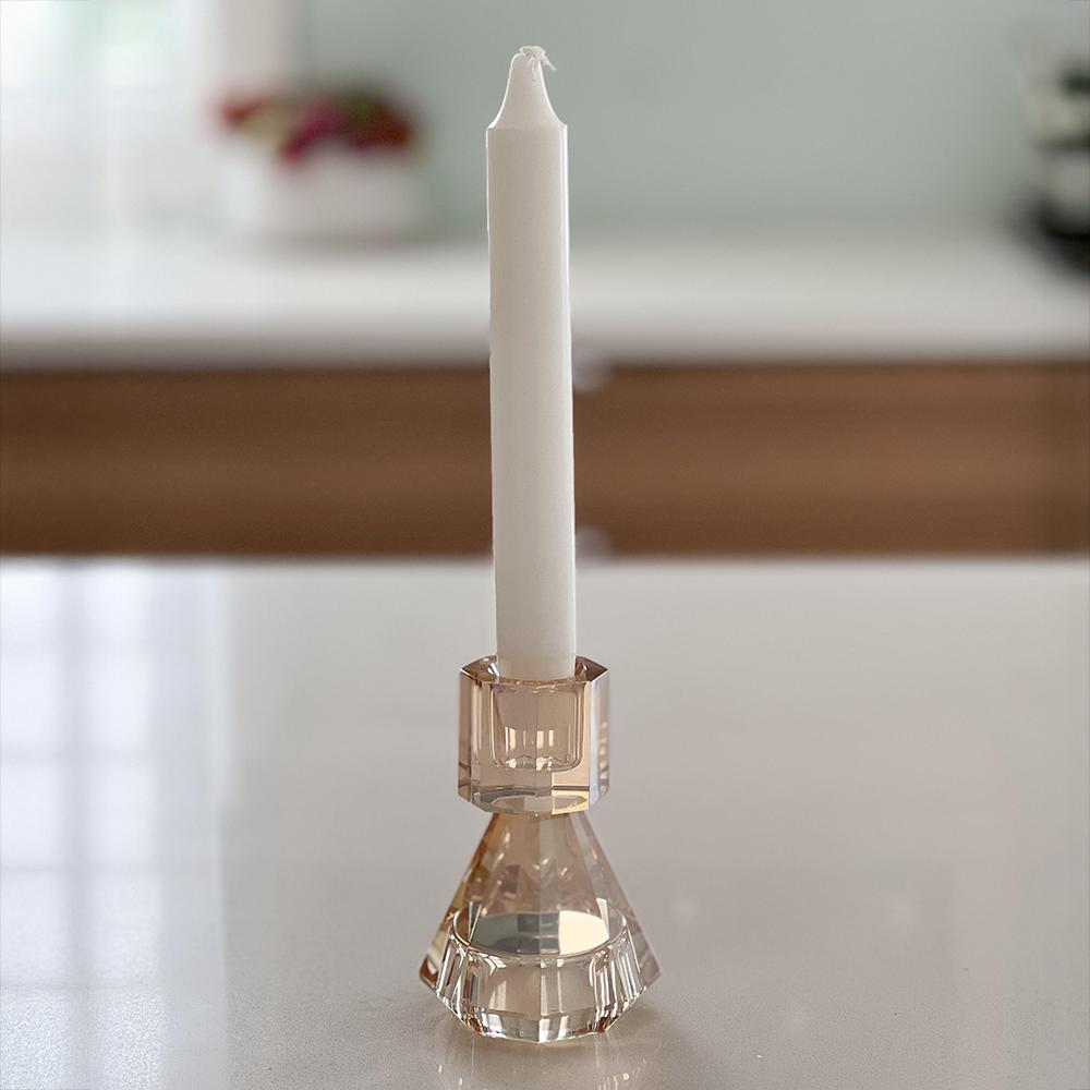 Double Ended Crystal Single Candlestick